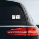 Naklejka na Samochód Auto NO BASS NO FUN Efektowny Napis - Idealny Prezent
