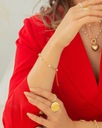 Náramok retiazka s perlami strieborný pozlátený Pohlavie Výrobok pre ženy