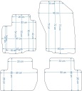 MITSUBISHI OUTLANDER 2007-2012R КИЛИМКИ DIAMOND + ЧЕРВОНА EKO  (14828425839) фото min 9