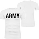 Odľahčené tričko TERMOAKTIVNA potlač ARMY biela XS