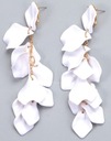 Белые ДЛИННЫЕ свисающие листья свадебные серьги БОХО
