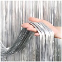 ДЕКОРАТИВНАЯ ШТОРА ИЗ МЕТАЛЛИЗИРОВАННОЙ ФОЛЬГИ, серебристый