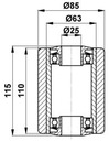 85X110/115-25 ROLLO JUNGHEINRICH 27631340 51064609 