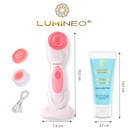 LUMINEO kefa masážny prístroj na čistenie tváre každá pleť + špeciálny gél Šírka produktu 8.5 cm