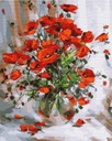 MALOWANIE PO NUMERACH Kwiaty Czerwone Maki Z Ramą Obraz Po Numerach ARTNAPI