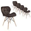 CHAIR SET велюровый стул офисный стул с бархатной обивкойКоричневый