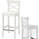 Проститутка, высокий барный стул, табуретка из белого дерева