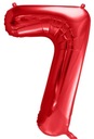 Фольгированный шар цифра 7, 86см, красный.