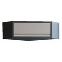 СЕРЫЙ ПОДВЕСНОЙ УГЛОВОЙ ШКАФ