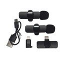 2x MINI mikrofon na klips bezprzewodowy do telefonu USB-C i lightning