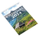 KALENDARZ ŚCIENNY NA ROK 2024 POLSKA A4 Kalendarz na rok 2024