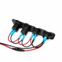 ПАНЕЛЬ ГНІЗДО ПРИКУРЮВАЧА ВОЛЬТМЕТР ЗАРЯДНИЙ ПРИСТРІЙ 2X USB ВИМИКАЧ 4W1  (18870529359) фото min 9