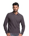 Мужская рубашка-поло 210LS с длинными рукавами BK 5XL