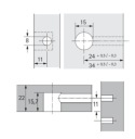 Соединитель эксцентриковый RASTEX 15/22 (10 шт), HETTICH
