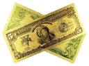 Pozłacany Banknot Kolekcjonerski Five Dollar 1899 Informacje dodatkowe z gradingiem