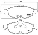 BREMBO ZAPATAS DE FRENADO CHRYSLER CIRRUS 09/00 