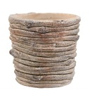 КОРИЧНЕВЫЙ ЦЕМЕНТНЫЙ ЦВЕТОЧНЫЙ ВАЗ 13x12 С ДЕКОРАТИВНОЙ КРЫШКОЙ