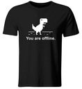 ФУТБОЛКА YOU ARE OFFLINE, ПОДАРОК ​​ДЛЯ ИТ-ТЕХНИКА, ЧЕРНАЯ, РАЗМЕР. М