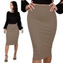 S TUBA CAMEL приталенная юбка-карандаш коричневая облегающая 36