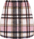 Opálená dámska vlnená kockovaná sukňa s vysokým pásom A Line Bodycon Pencil Fall, XL