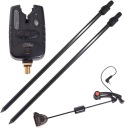 2x ТЕЛЕСКОПИЧЕСКАЯ ОПОРА 60/115 СМ + 1x СИГНАЛИЗАЦИЯ ПОКУСКИ 8 СВЕТОДИОДОВ + 1x СВИНГЕР
