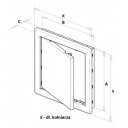 20x20 см ПЛАСТИКОВЫЙ БЕЛЫЙ АБС РЕВИЗИОННЫЙ ДВОР - AIRROXY 02-803A