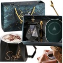 НАБОР ПОДОГРЕВАТЕЛЯ ДЛЯ КОФЕ/ЧАЯ КРУЖКА ЛОЖКА ПОДАРОК ​​НА ДЕНЬ РОЖДЕНИЯ ИМЯ ИМЯ