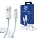 Biały Kabel Przejściówka USB -A do USB-C 60W 3A 1.2m - 3mk Hyper Cable