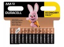 12 щелочных батареек DURACELL AAA R3 1,5 В
