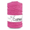 Плетеная нить для макраме ColiNea 100% хлопок, 5мм 100м, цвет фуксия