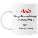 KUBEK POŻEGNANIE KOLEŻANKI KOLEGI PRACA IMIĘ NAPIS