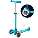Самокат Mini Micro Deluxe LED Aqua со светодиодными колесами