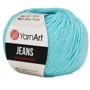 YARNART JEANS 76 пряжа лазурного цвета