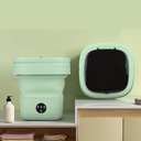 Мини-портативная стиральная машина 11л с корзиной для белья, зеленая