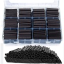 НАБОР ТЕРМОУСАДОЧНЫХ ТРУБОК ТЕРМОУСАДОЧНЫЕ РУКАВА РАЗЛИЧНЫХ РАЗМЕРОВ ЧЕРНЫЙ 650 ШТ