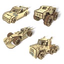 МЕГА НАБОР ИЗ 4 МАШИН - МЕХАНИЧЕСКИЙ 3D УМНЫЙ ПАЗЛ Сделай сам