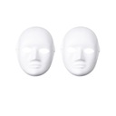 4 SZT. MASKA Z MASY PAPIEROWEJ PROSTE BIAŁY MALARSTWO DIY