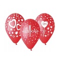 Латексные воздушные шары на День святого Валентина - 30 см - 6 шт.