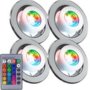 4x СВЕТОДИОДНЫЕ ПОТОЛОЧНЫЕ ГАЛОГЕННЫЕ СВЕТОДИОДНЫЕ ЛАМПОЧКИ RGB С ДИСТАНЦИОННЫМ УПРАВЛЕНИЕМ