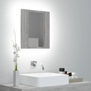 vidaXL Kúpeľňová skrinka so zrkadlom a LED, sivý dub sonoma 40x12x45 cm Stav balenia originálne