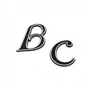 Светоотражающая пластиковая буква «B» - высота 11 см XL.