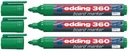 Marker do tablic EDDING 360 zielony okrągły x3