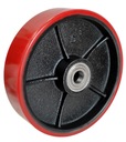 Комплект колес и роликов для тележки 2 колеса 200мм + 4 ролика 80х70мм чугун-ПУ