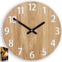 Деревянные настенные часы AMADEUSZ WHITE 3D - SILENT