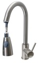 КУХОННЫЙ смеситель INOX STEEL, ВЫДВИЖНОЙ ИЗЛИК ROYAL