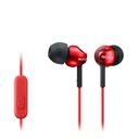 Słuchawki z mikrofonem Sony MDR-EX110AP czerwone