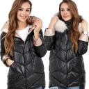 КУРТКА-ПАРКА ЖЕНСКАЯ СТЕГАНАЯ ЗИМНЯЯ ПАЛЬТО С КАПЮШОНОМ ТЕПЛЫЙ ЦВЕТ 38 M 2232