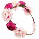 ВЕНОК ПОВЯЗКА НА ГОЛОВУ ЦВЕТЫ ПИОНА РОЗА ФУКСИЯ