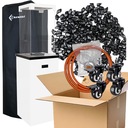 Светильник для патио, белые решетки + покрытие + камни