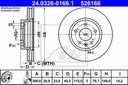 DISCOS ZAPATAS PARTE DELANTERA ATE VAUXHALL ZAFIRA MK 3 